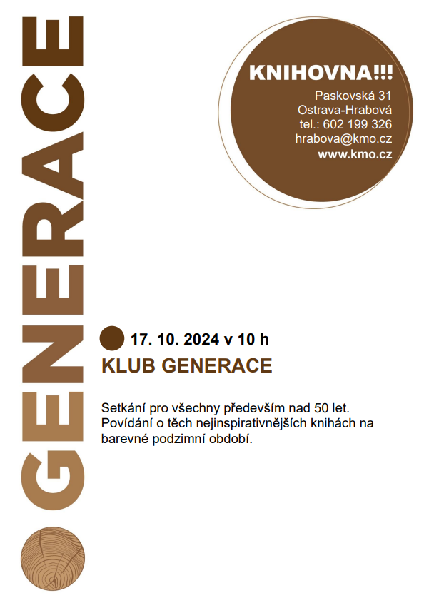 Klub Generace pro všechny nad 50 let.