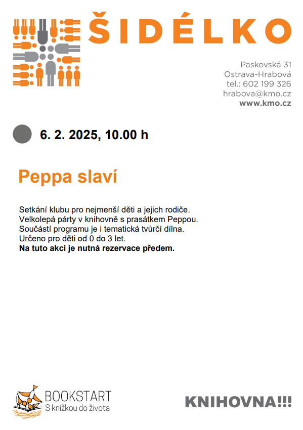 Velkolepá párty v knihovně s prasátkem Peppou.