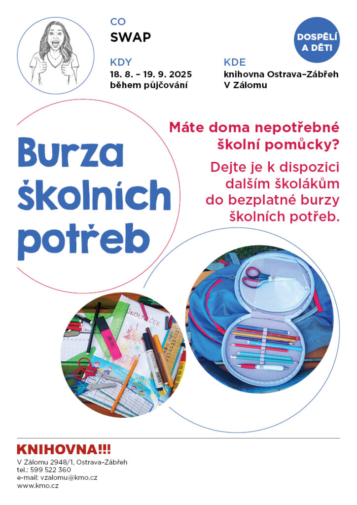 Burza školních potřeb na pobočce V Zálomu