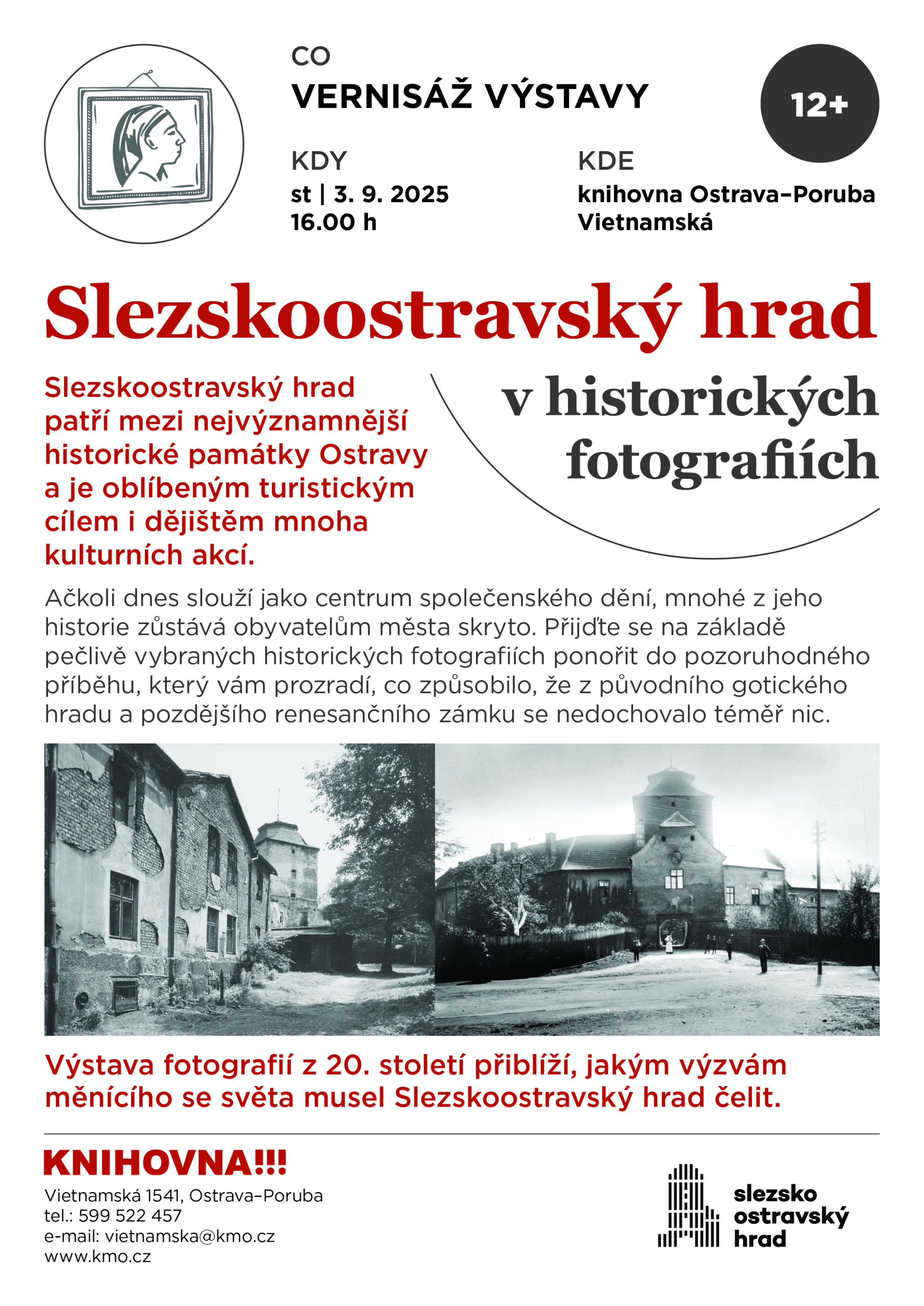 plakat k výstavě slezskoostravský hrad v historických fotografiích