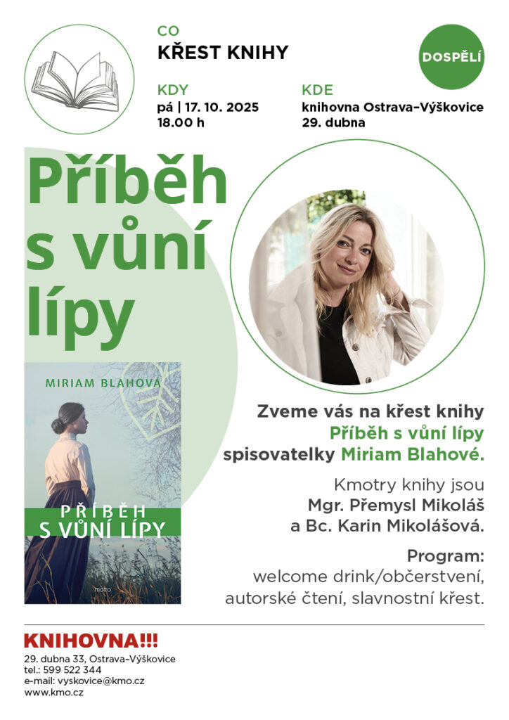 Křest knihy na pobočce Výškovice