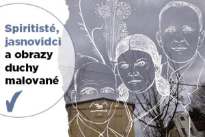 výřez plakátu pro literární procházku na téma Spiritisté, jasnovidci a obrazy duchy malované