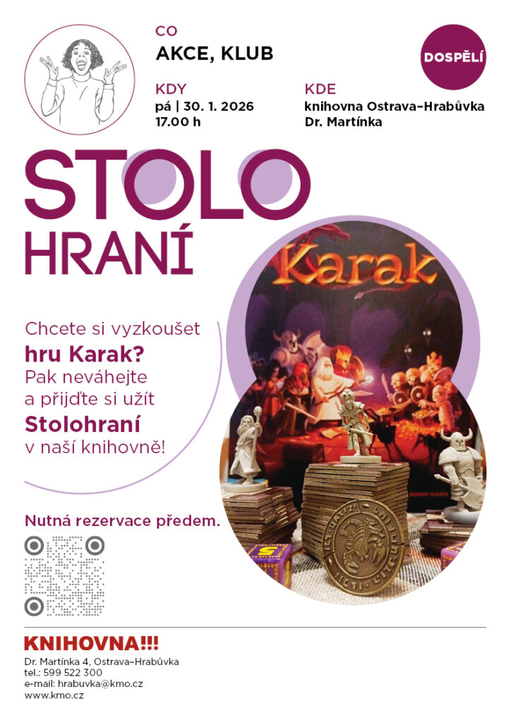 Hraní deskových her na pobočce Dr. Martínka