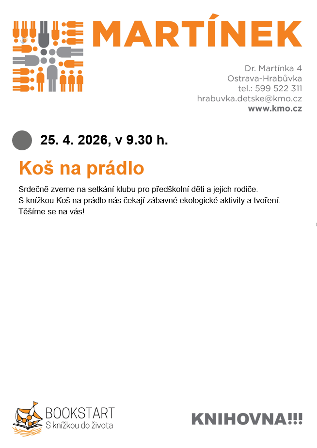 leták k setkání klubu Martínek