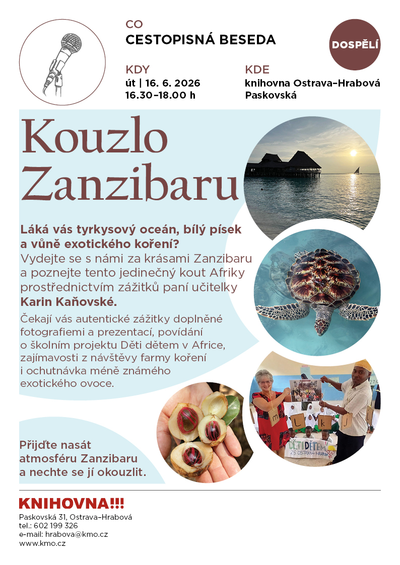 cestopisná beseda Kouzlo Zanzibaru