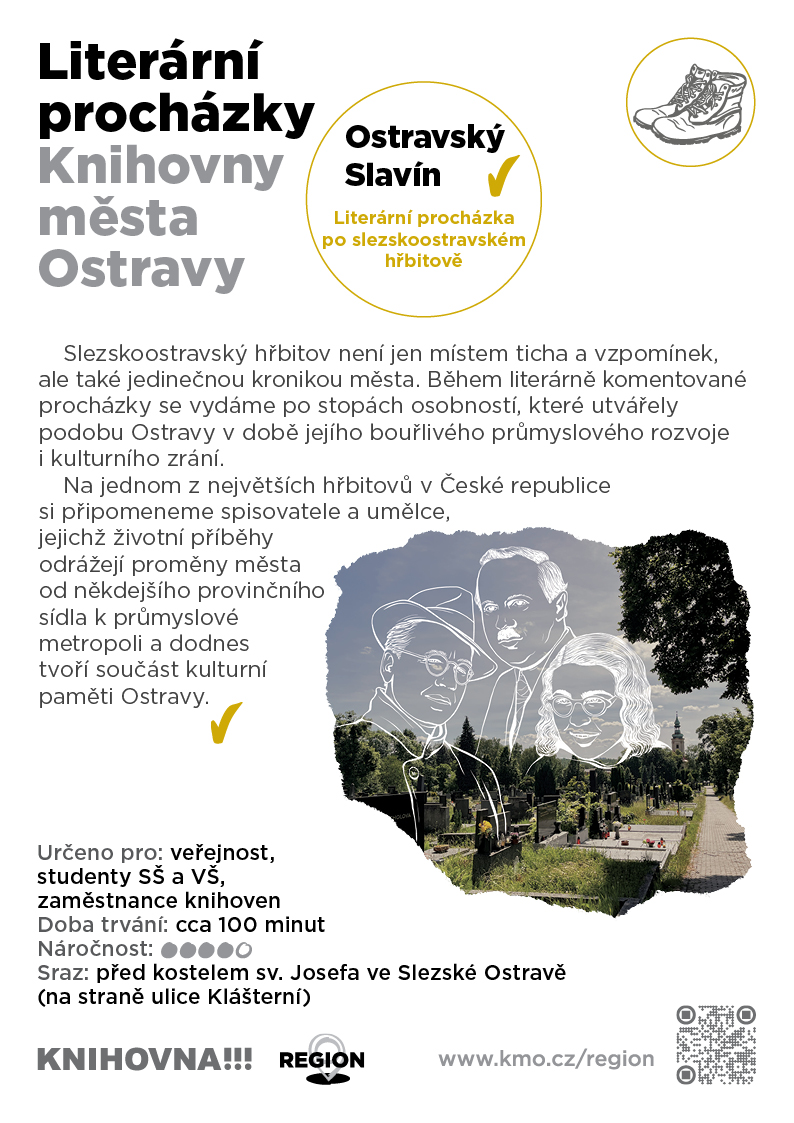 plakát k literární procházce Ostravský Slavín
